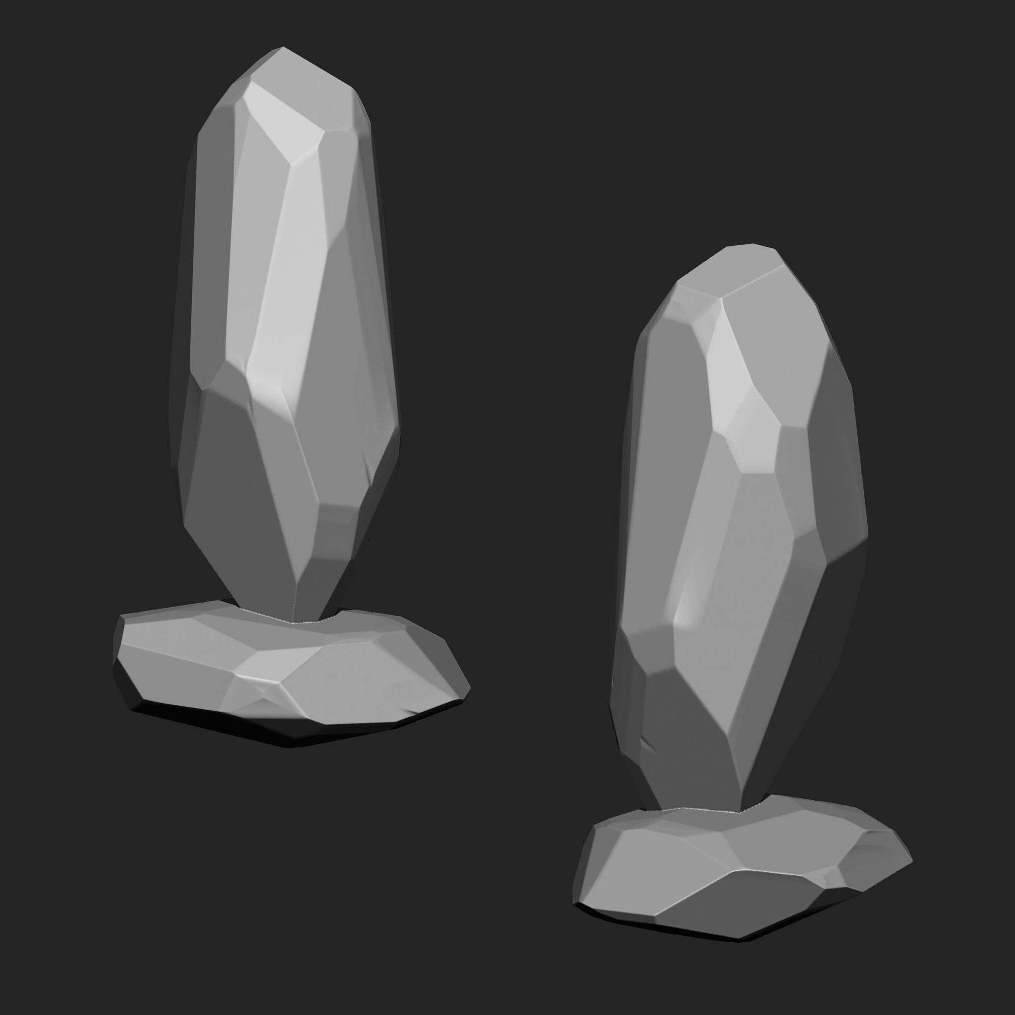 Stylized Rock IMM Brushes 15 in one Vol 4 3D model_6