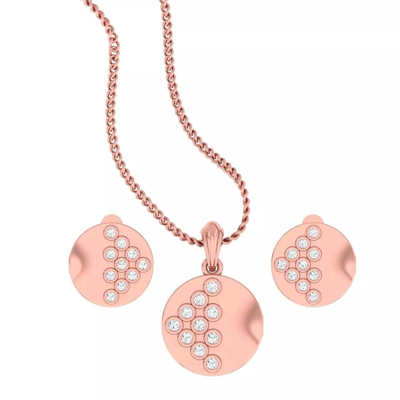 Pendant Earrings Combo 3D print model_0