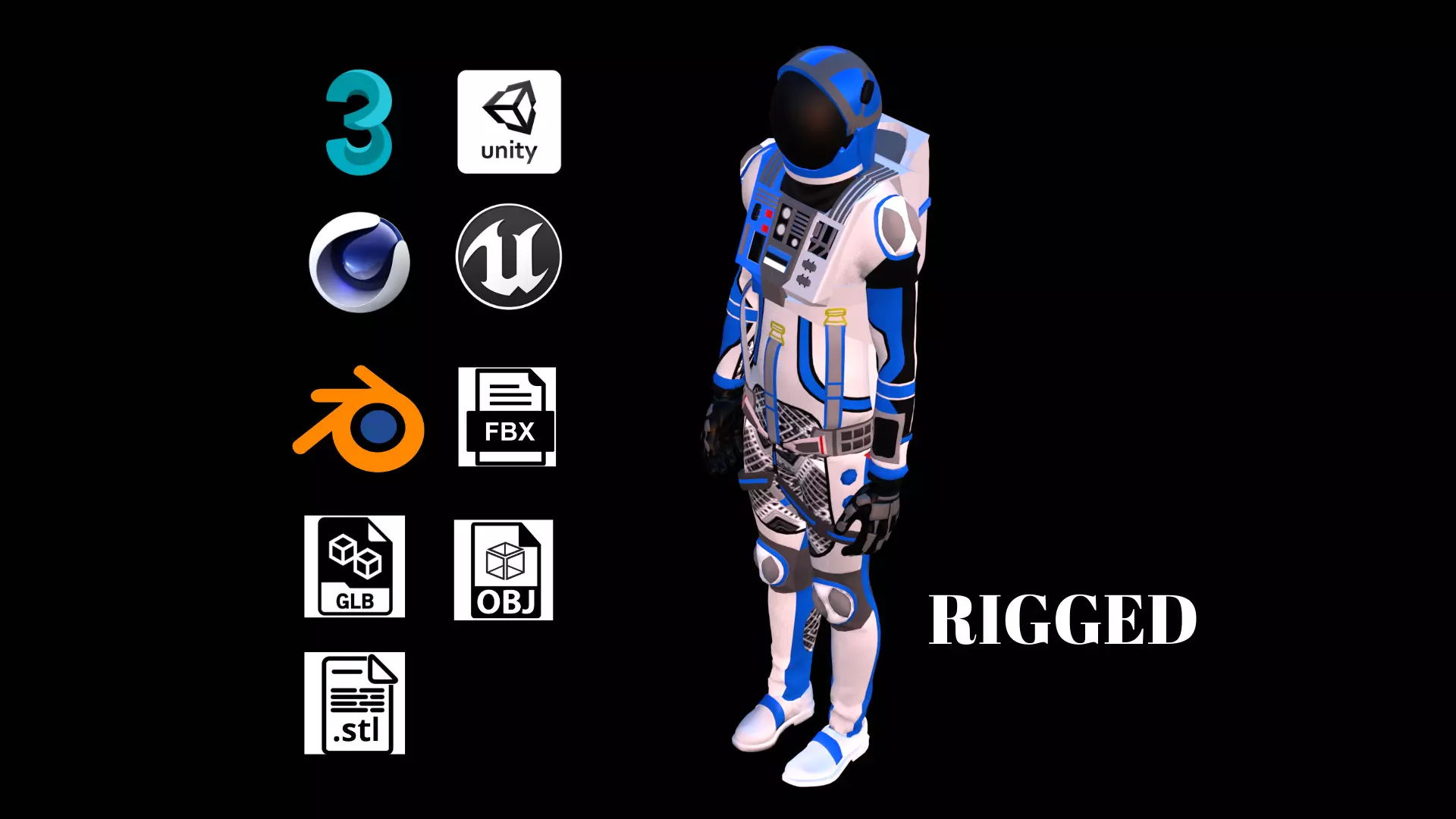 Astronaut Spacesuit Estonia 3D model