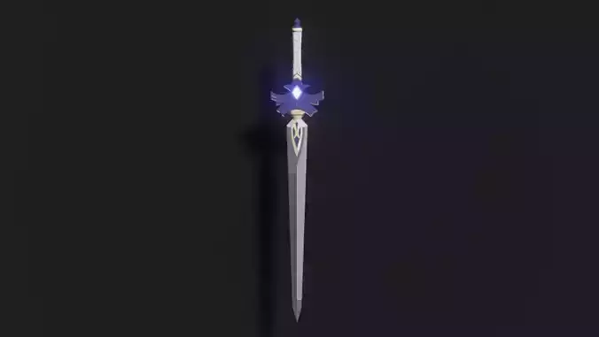 Low-Poly Genshin Impact COOL STEEL SWORD