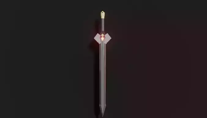 Low-Poly Genshin Impact DARK IRON SWORD
