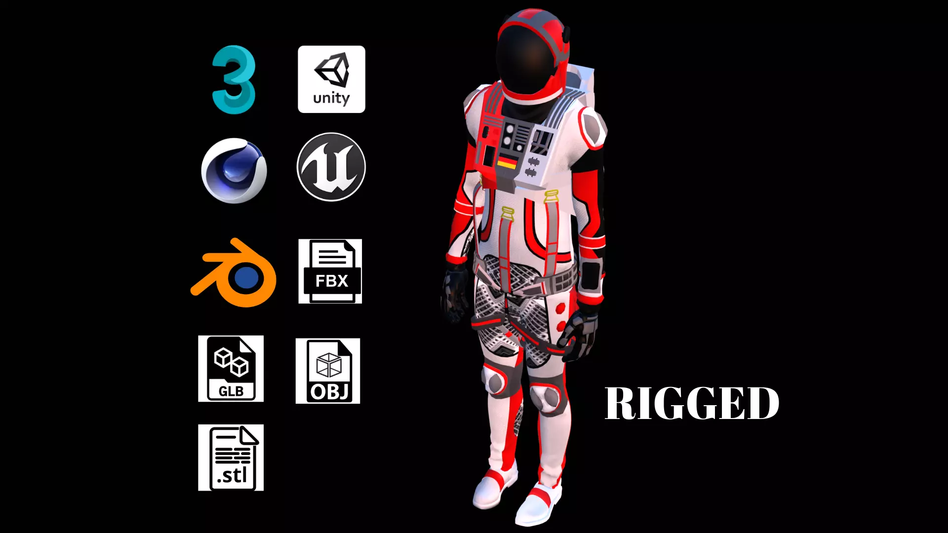 Astronaut Spacesuit Germany 3D model