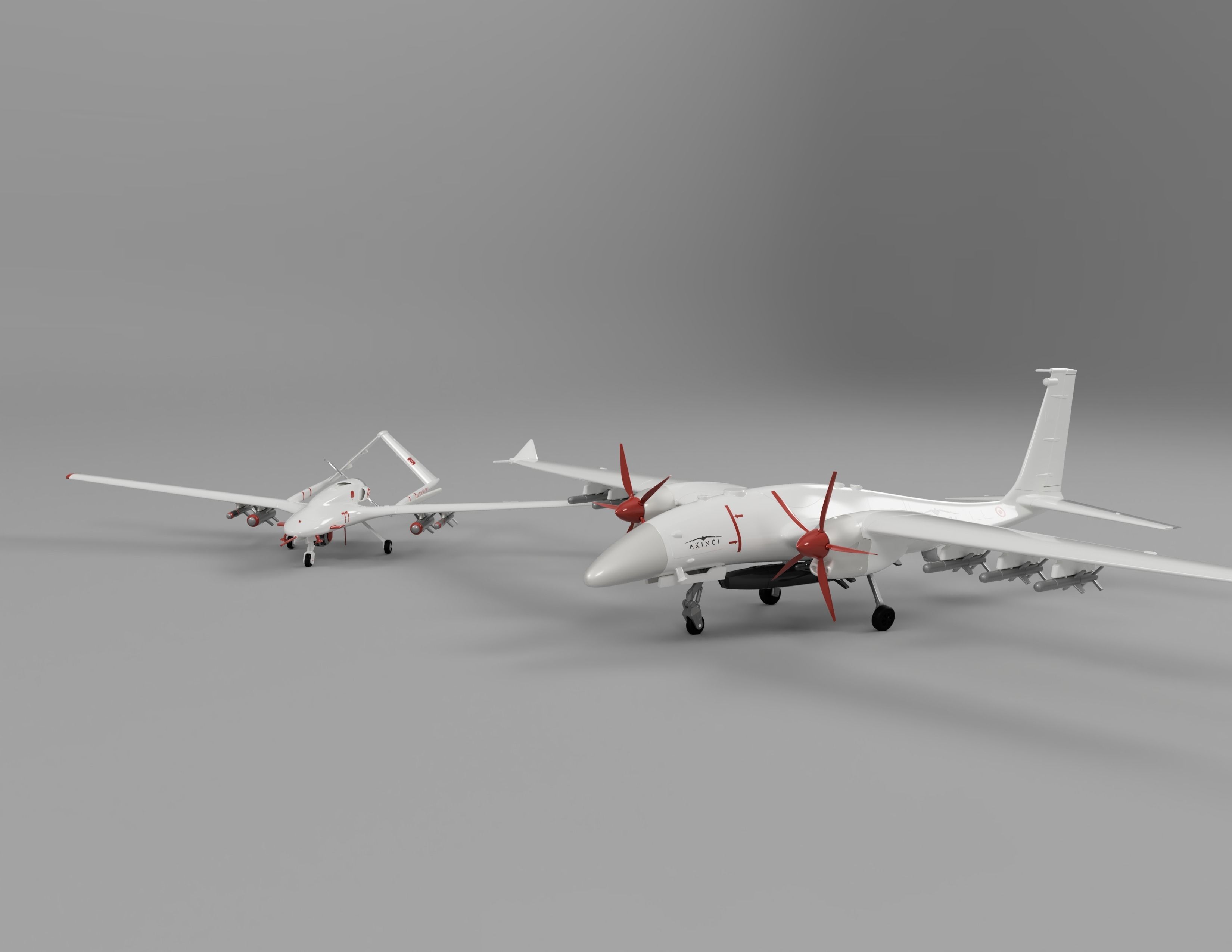 Baykar Bayraktar Akinci 3D print model 3D print model_27