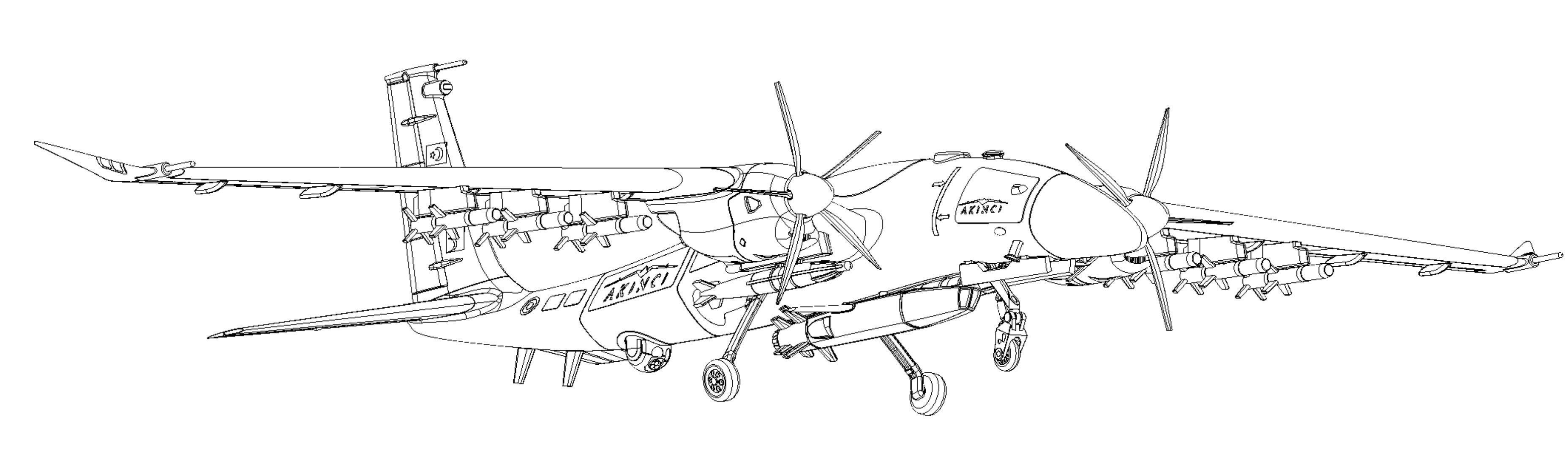 Baykar Bayraktar Akinci 3D print model 3D print model_9