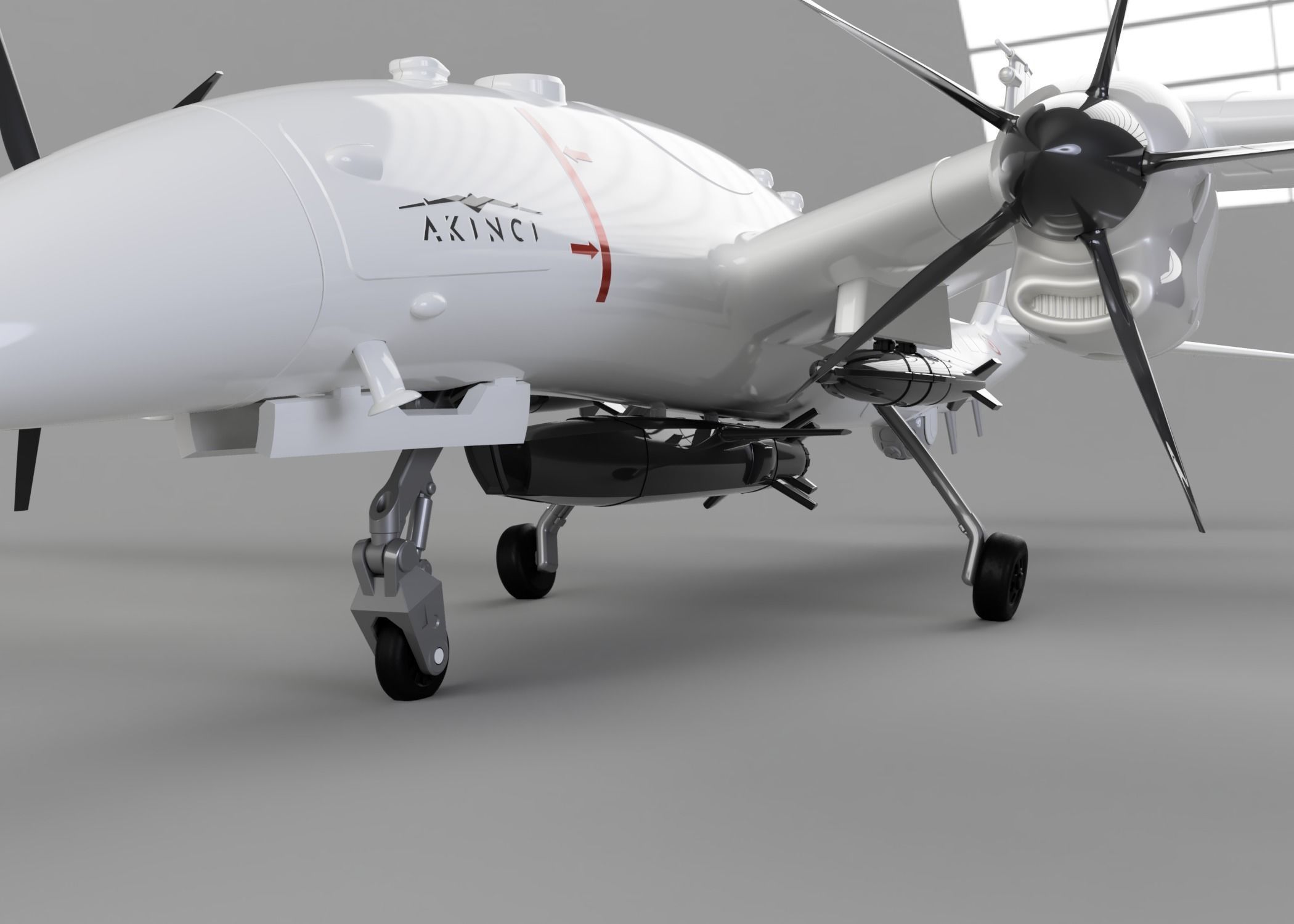 Baykar Bayraktar Akinci 3D print model 3D print model_21