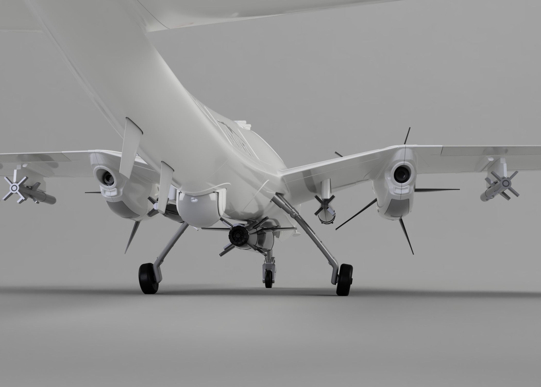 Baykar Bayraktar Akinci 3D print model 3D print model_24