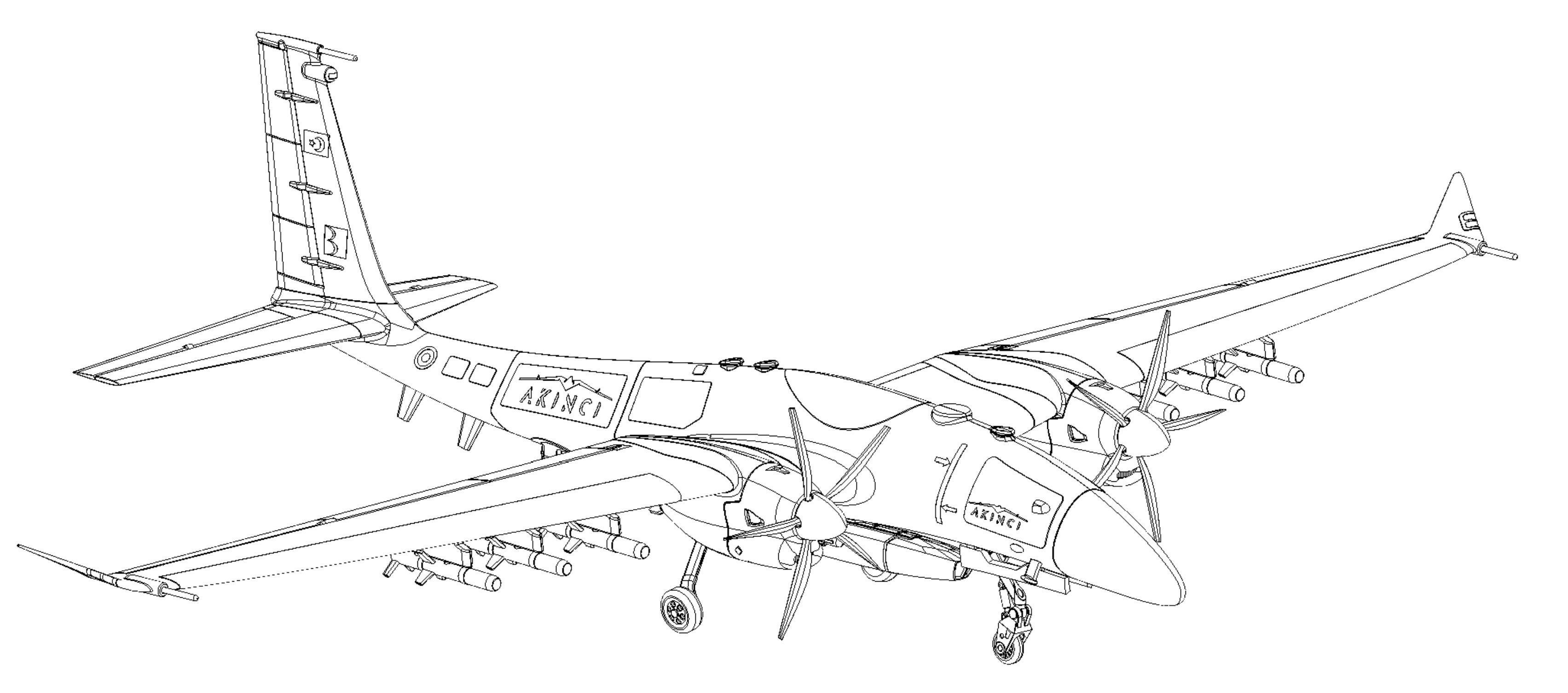 Baykar Bayraktar Akinci 3D print model 3D print model_8