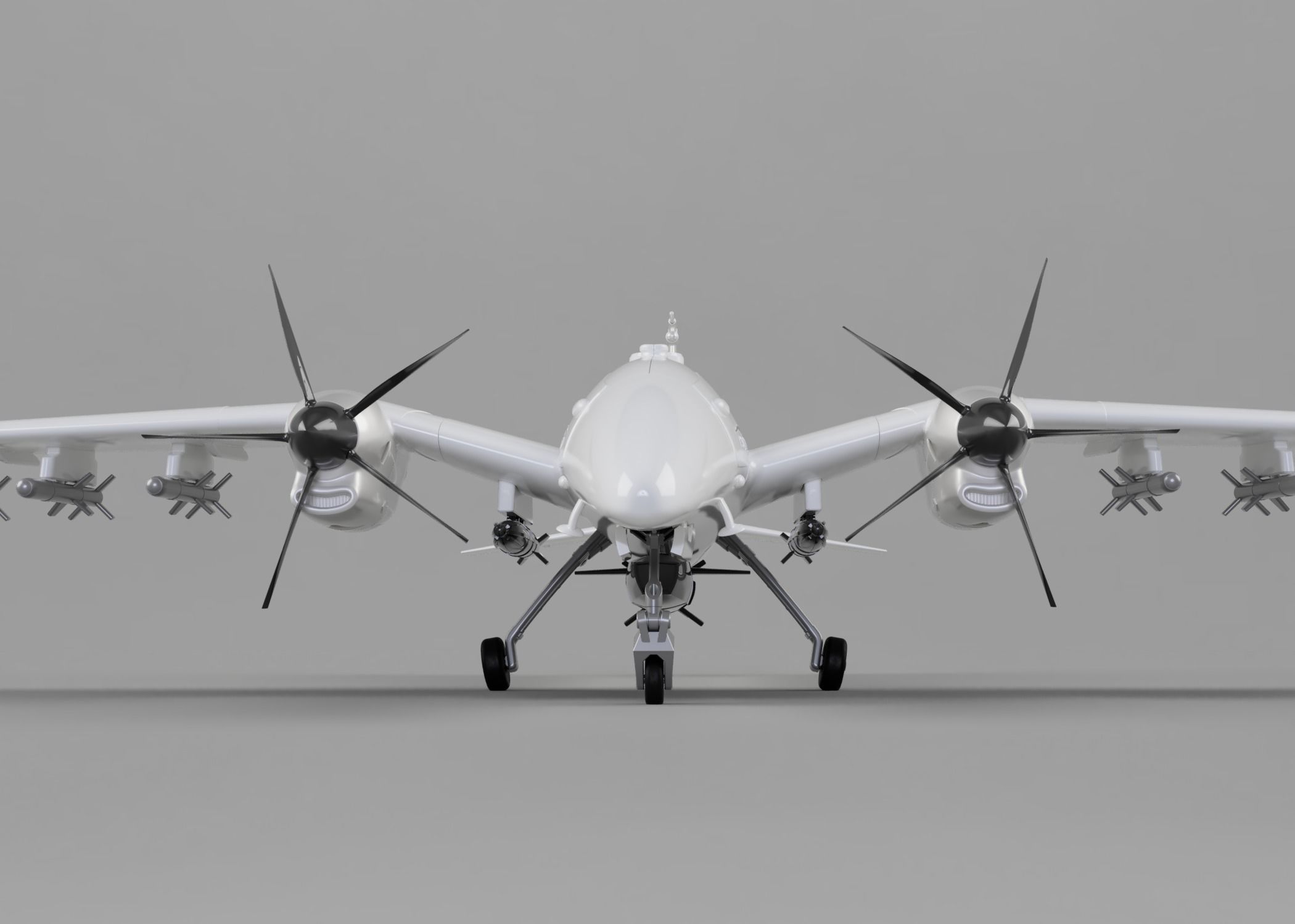 Baykar Bayraktar Akinci 3D print model 3D print model_25