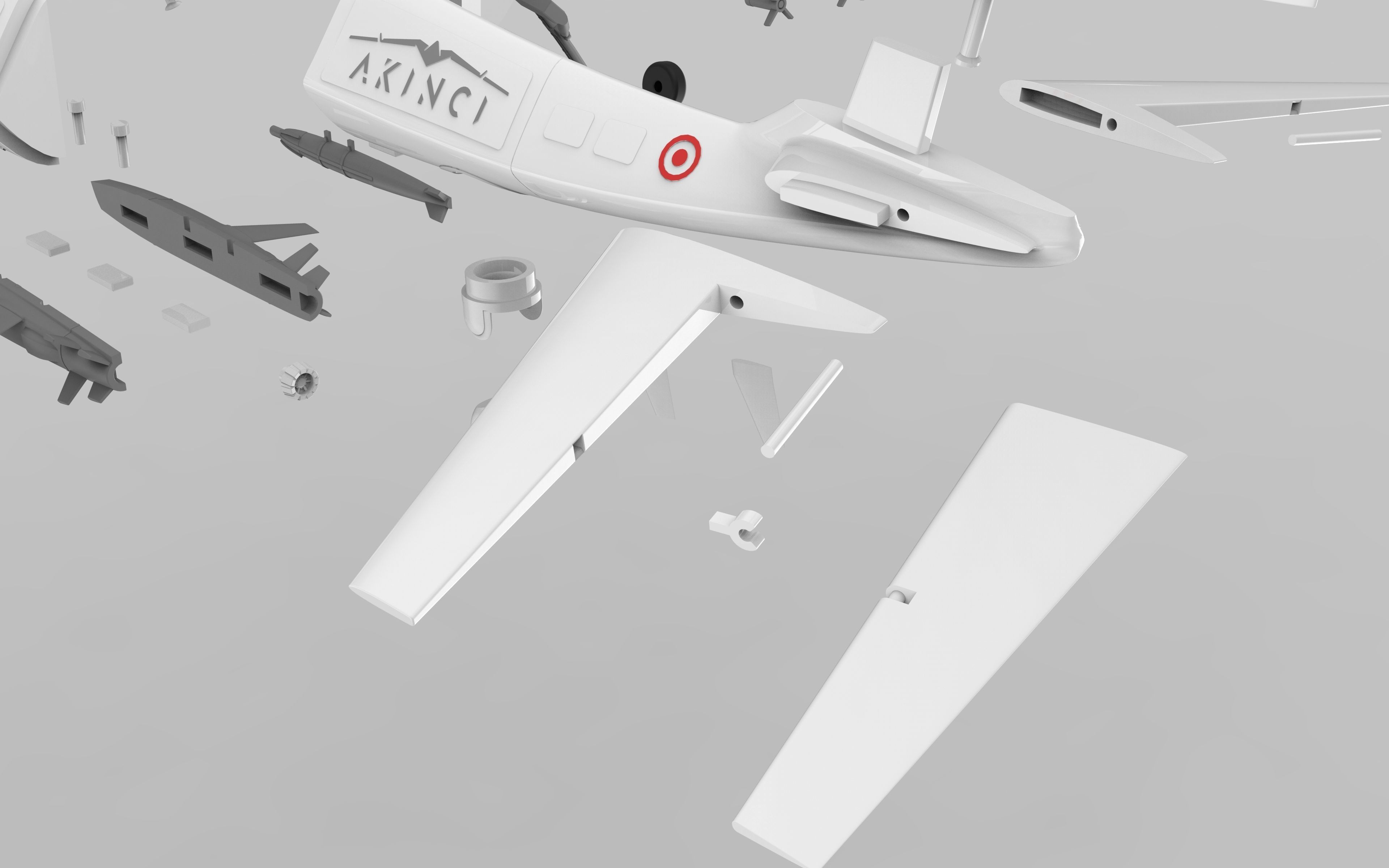 Baykar Bayraktar Akinci 3D print model 3D print model_14