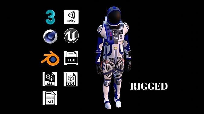 Astronaut Spacesuit Greece 3D model