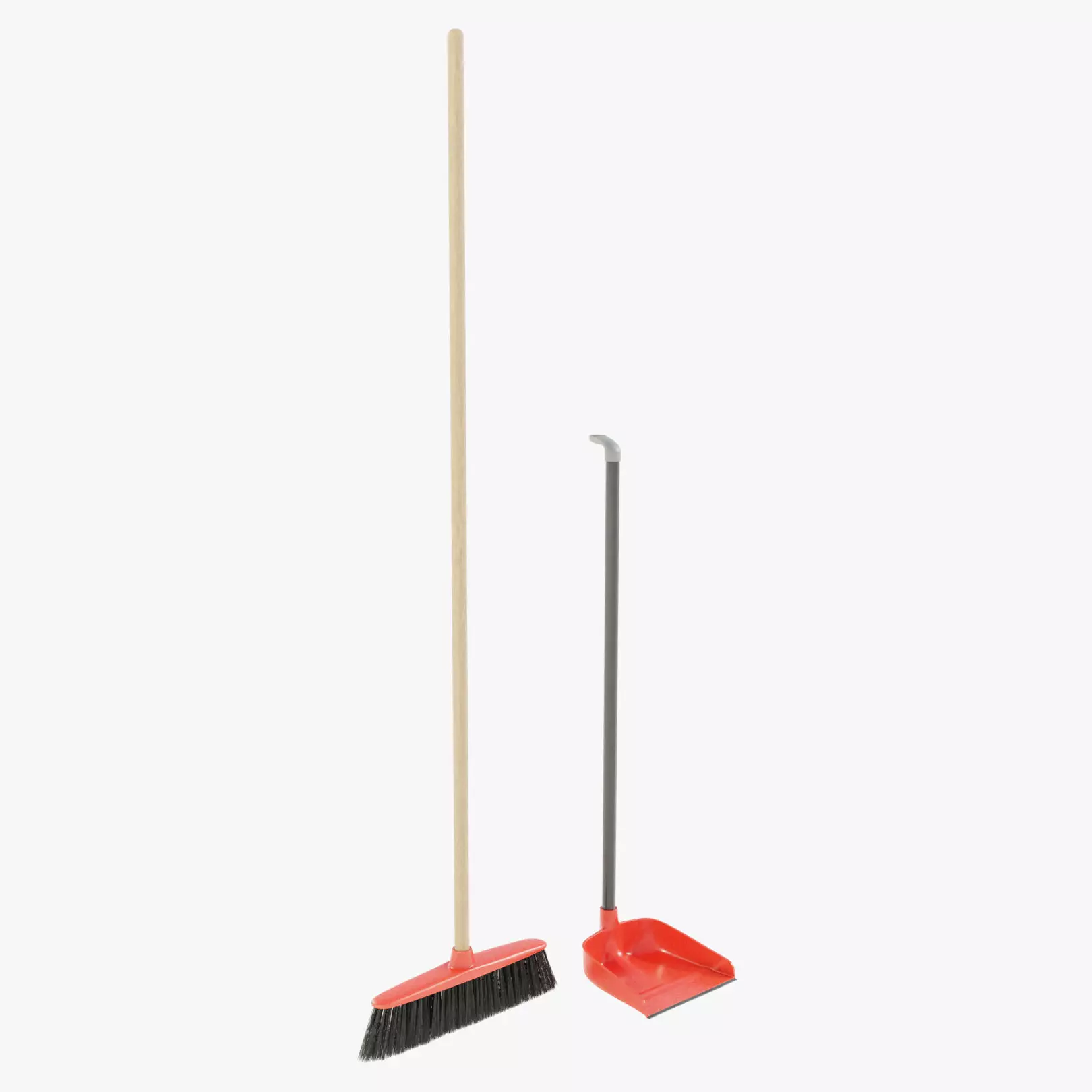 Broom and Dustpan 3D model