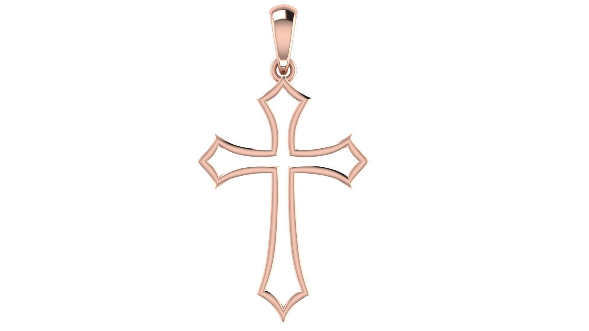 CROSS PENDANT CR79 3D print model_3
