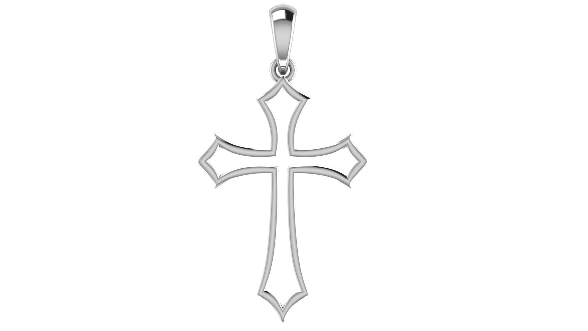 CROSS PENDANT CR79 3D print model_4