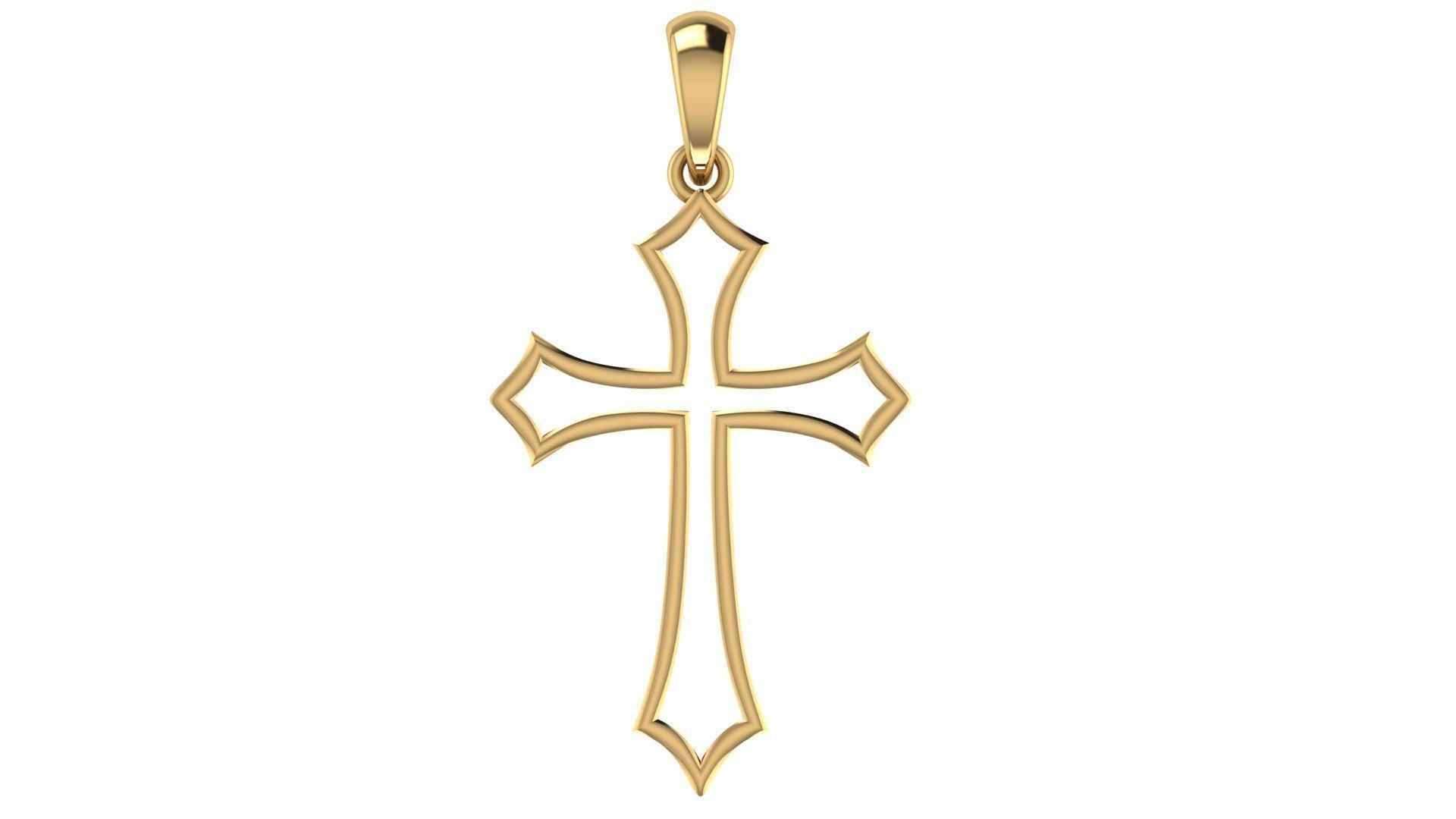 CROSS PENDANT CR79 3D print model_5