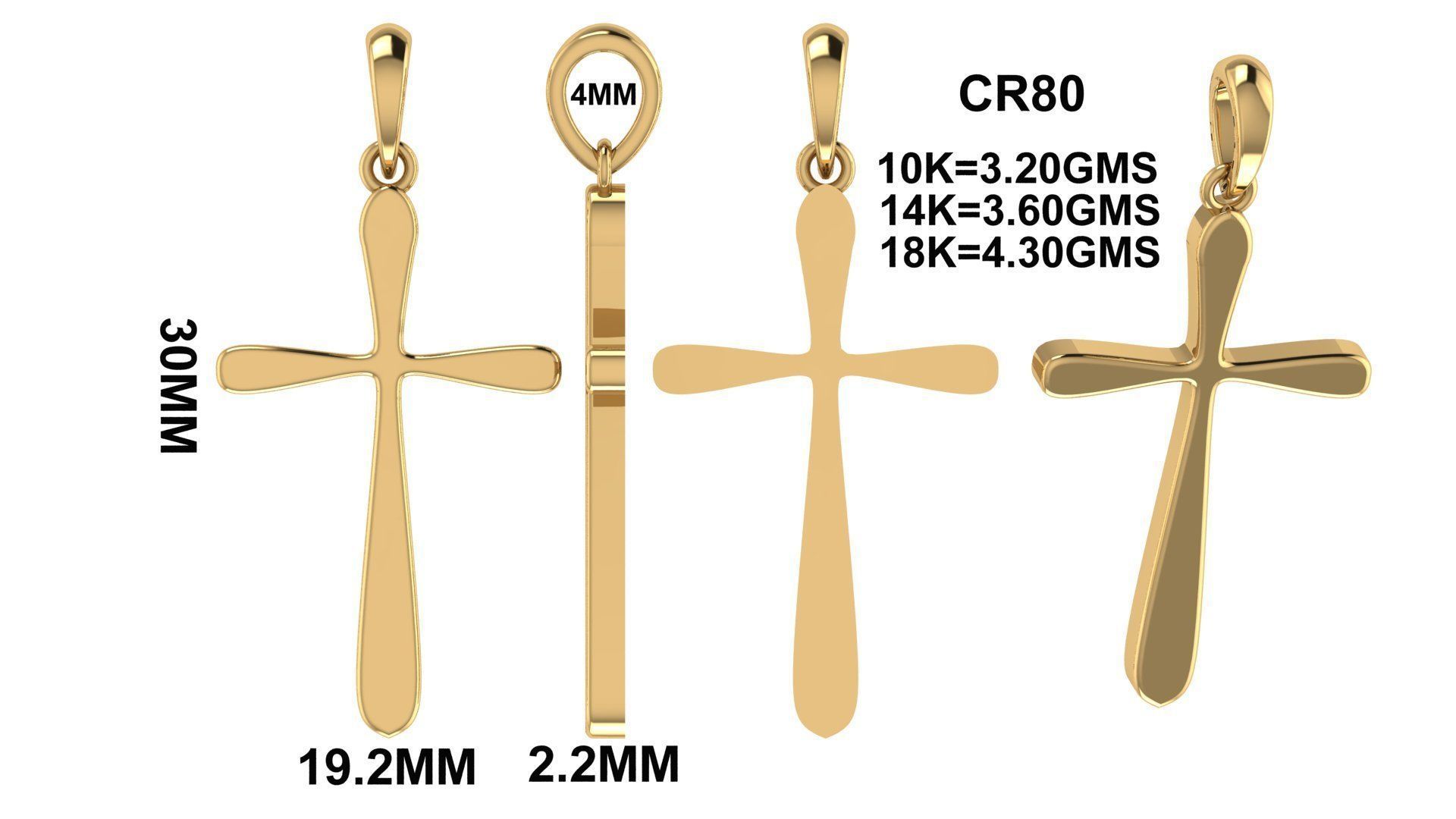 CROSS PENDANT CR80 3D print model_6