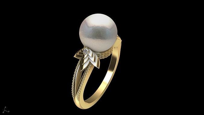 rope pearl ring stl verified  3D print model