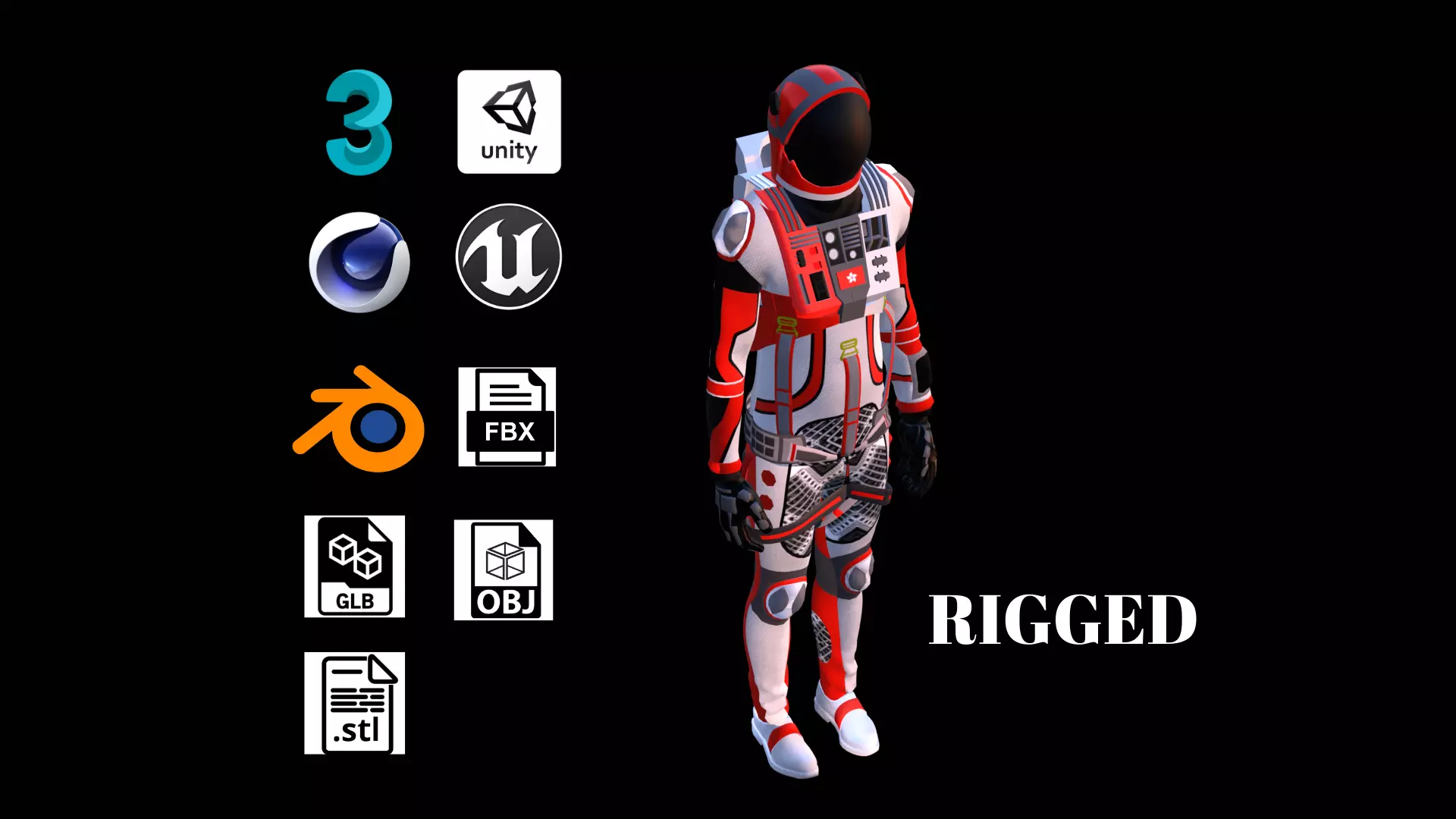Astronaut Spacesuit Hong Kong 3D model
