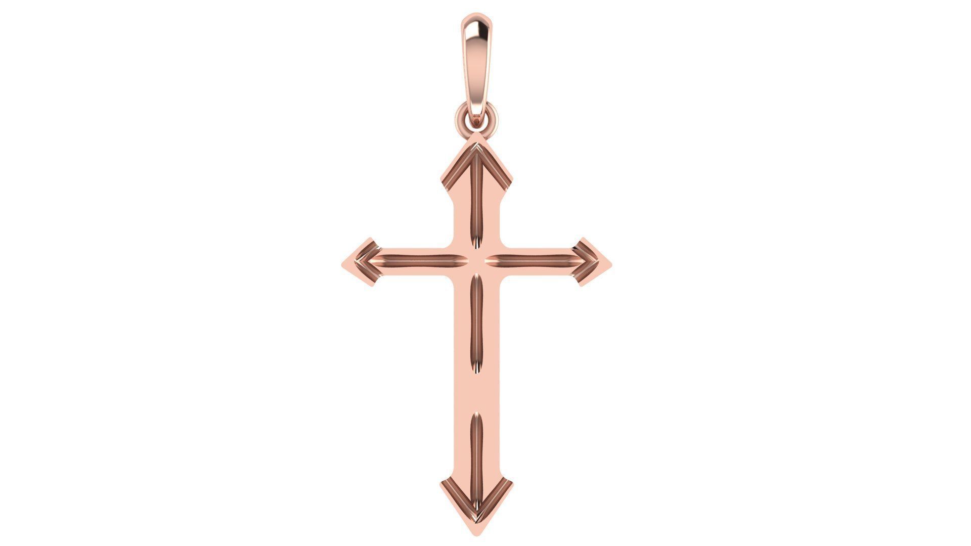 CROSS PENDANT CR81 3D print model_3
