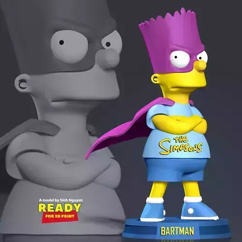 The Bartman simpsons figurine 3D print model