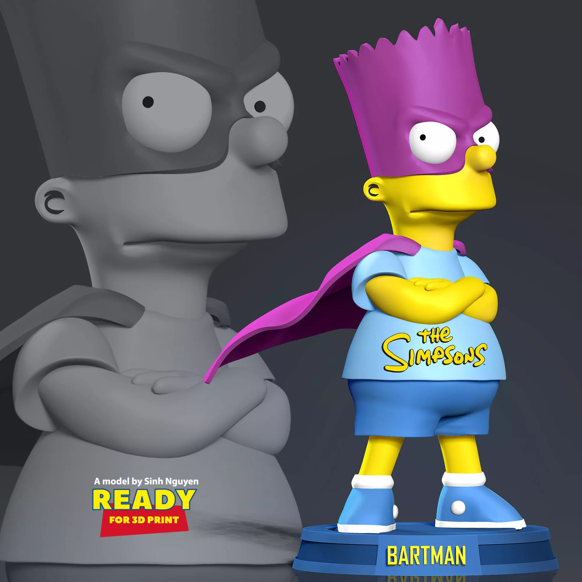 The Bartman simpsons figurine 3D print model