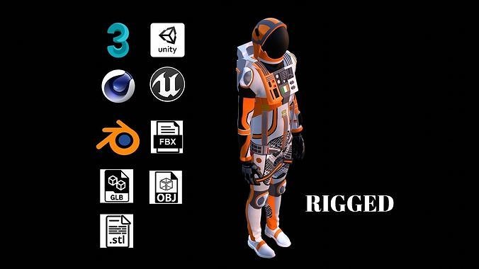 Astronaut Spacesuit  Ireland 3D model