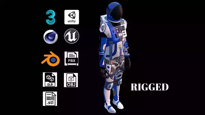 Astronaut Spacesuit Israel 3D model