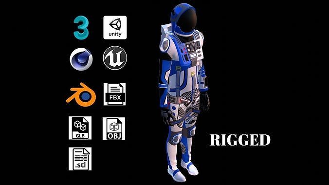 Astronaut Spacesuit Israel 3D model