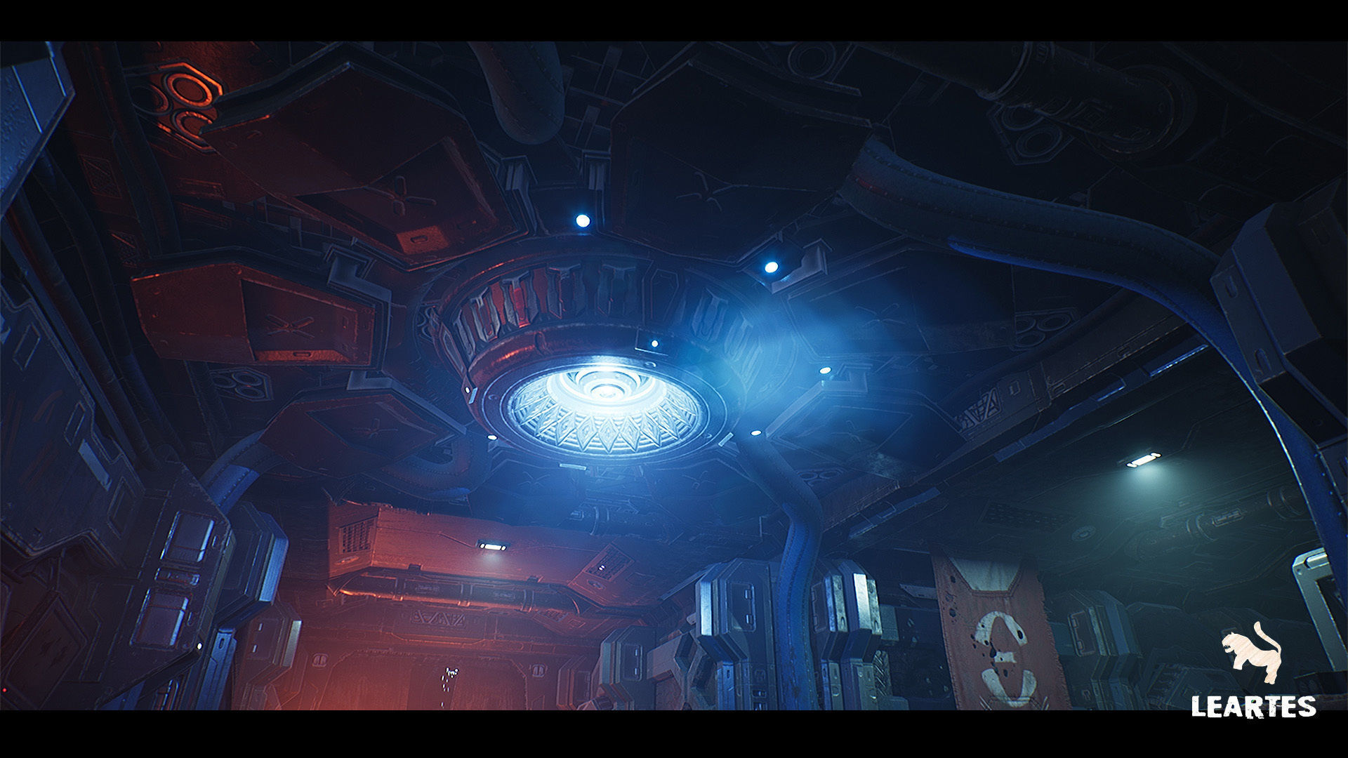 Sci-Fi Futuristic Corridor Low-poly 3D model_6