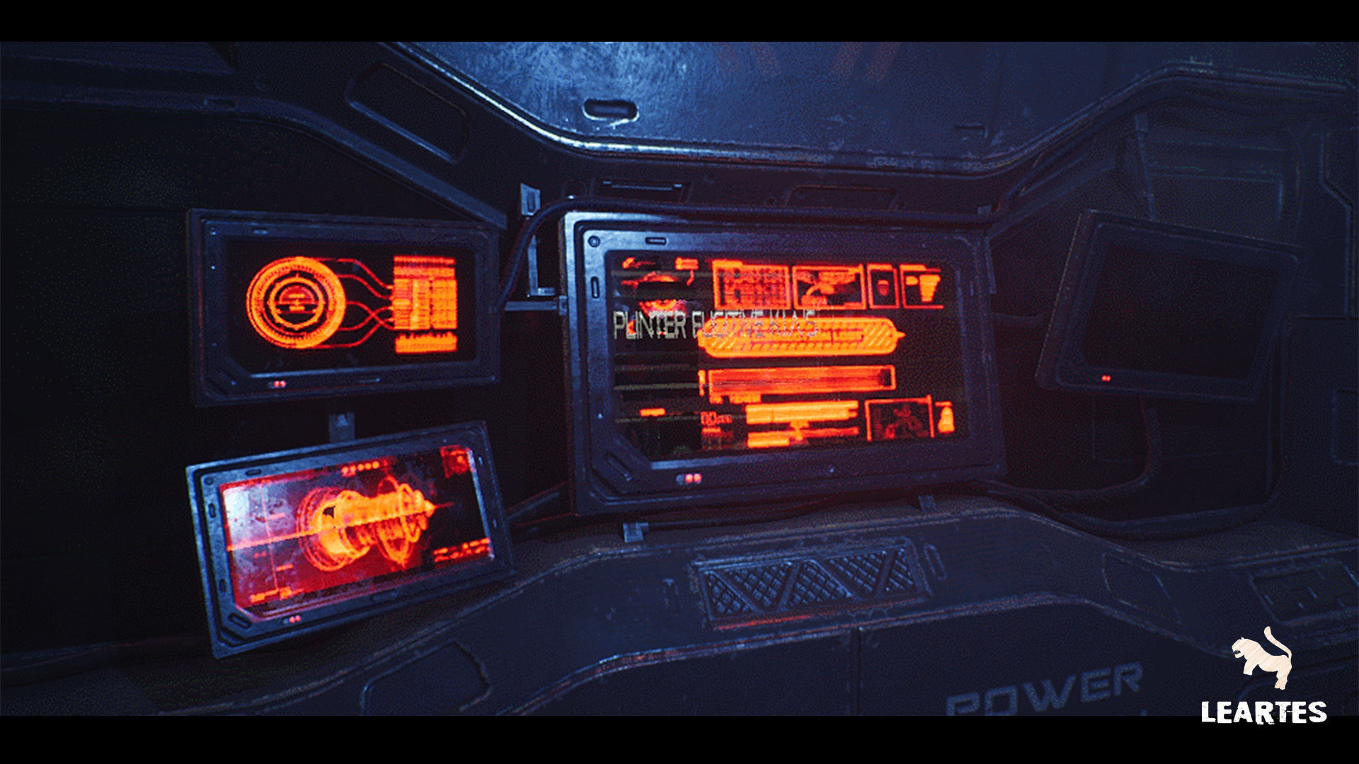 Sci-Fi Futuristic Corridor Low-poly 3D model_3