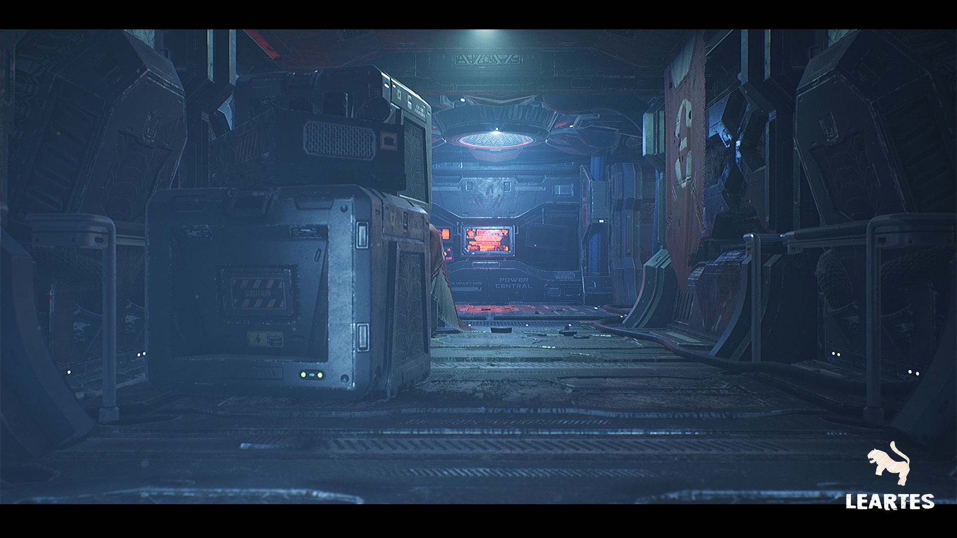 Sci-Fi Futuristic Corridor Low-poly 3D model_20