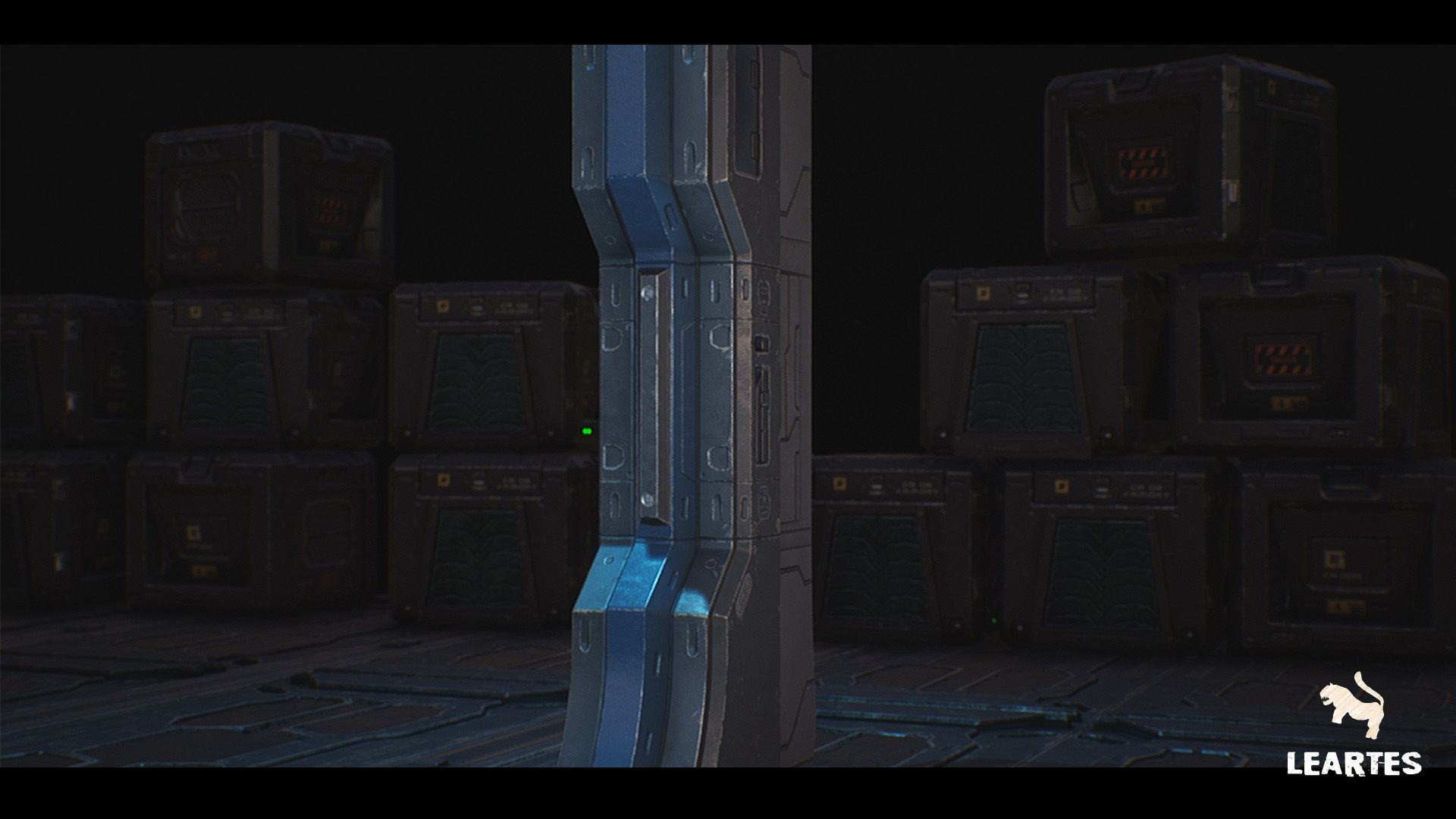 Sci-Fi Futuristic Corridor Low-poly 3D model_22