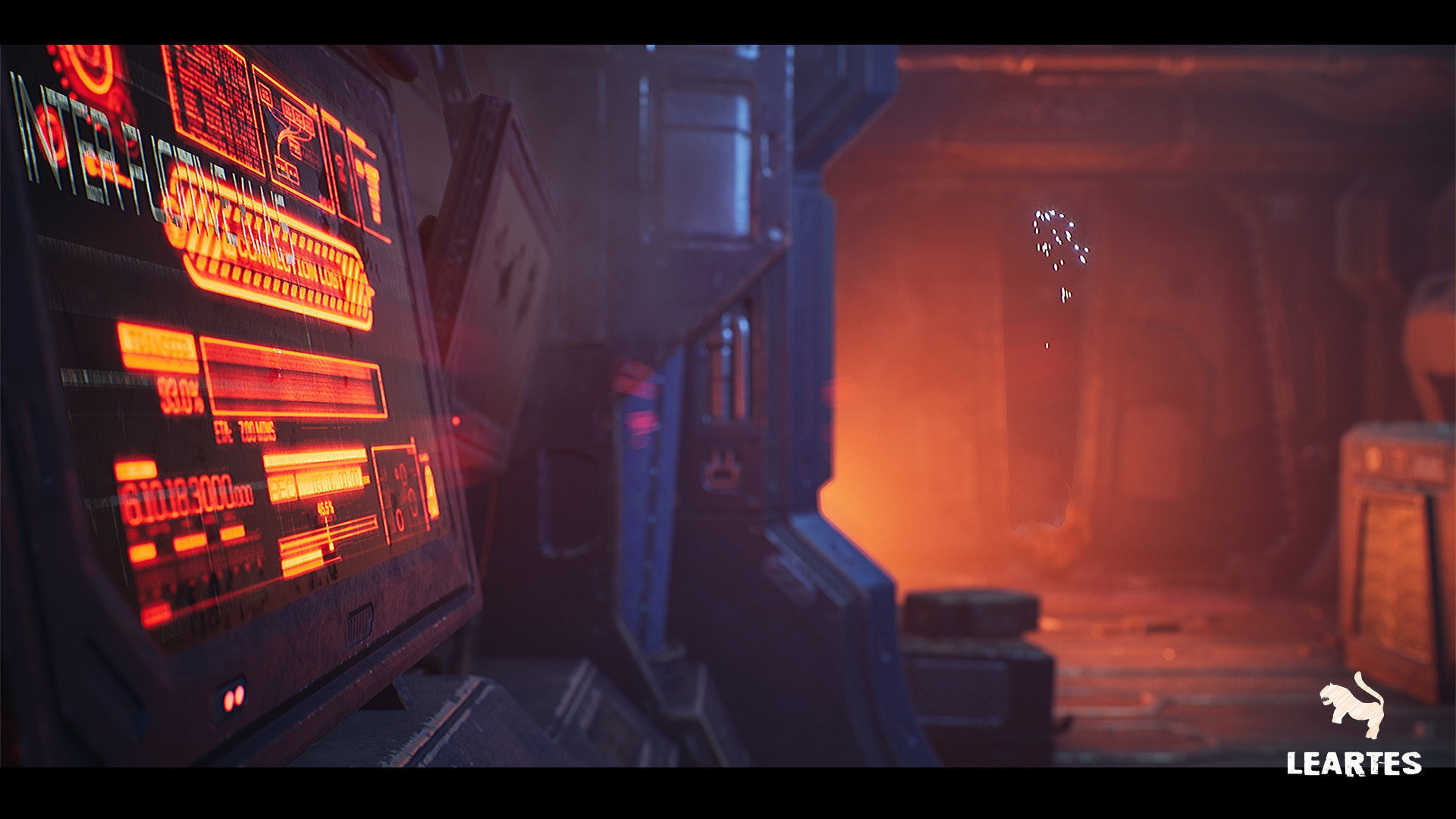 Sci-Fi Futuristic Corridor Low-poly 3D model_13