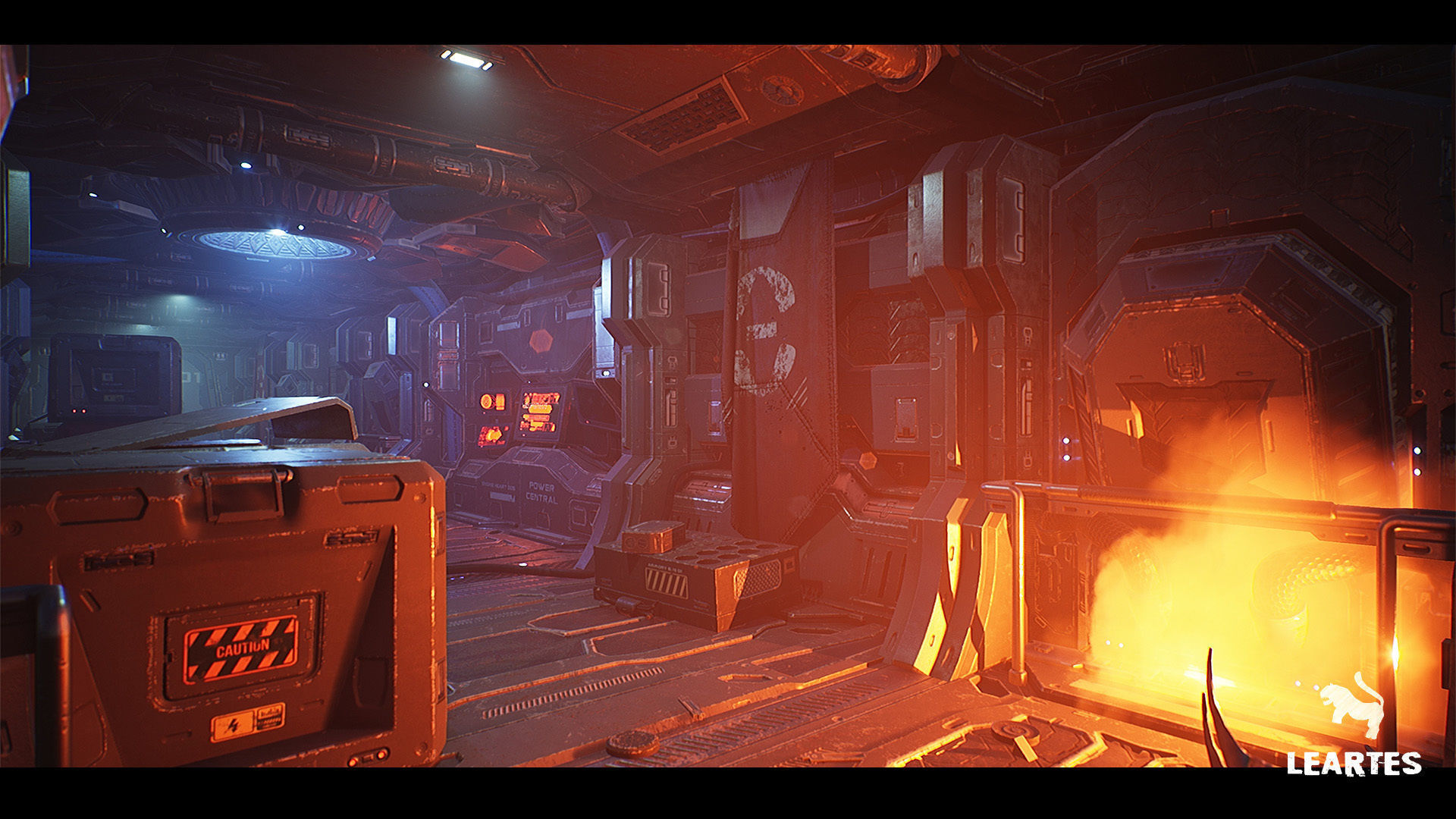 Sci-Fi Futuristic Corridor Low-poly 3D model_11