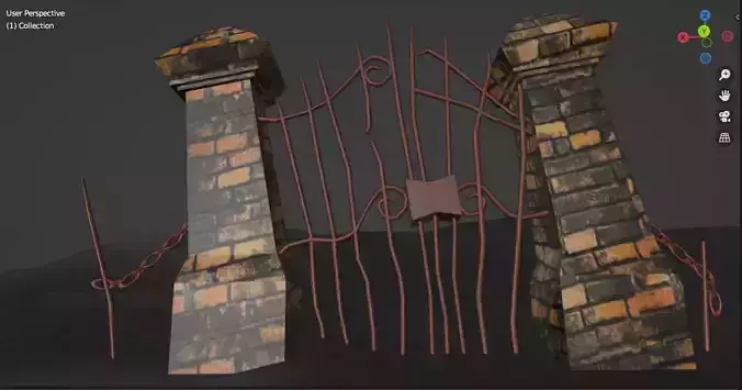 Portao Detruido Com Pilastra