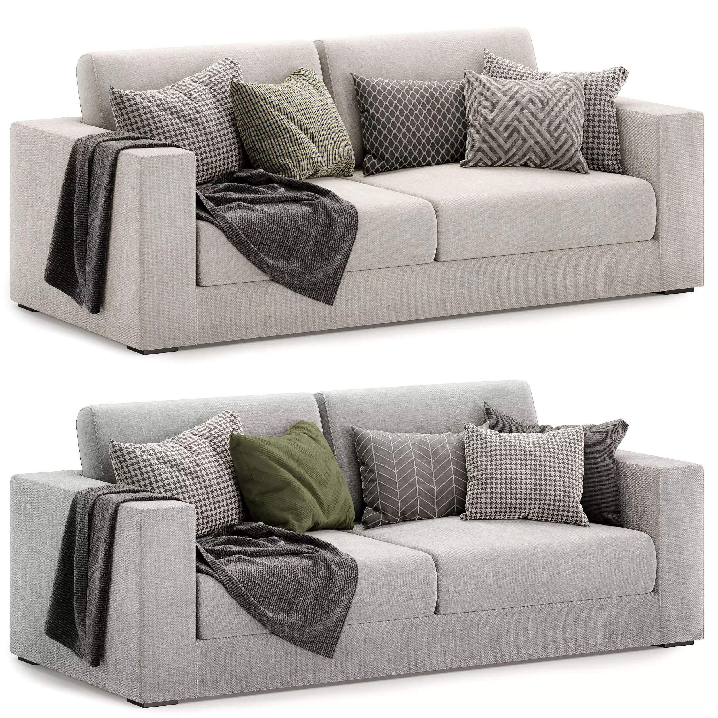 aspect fabric sofa 3D model_0