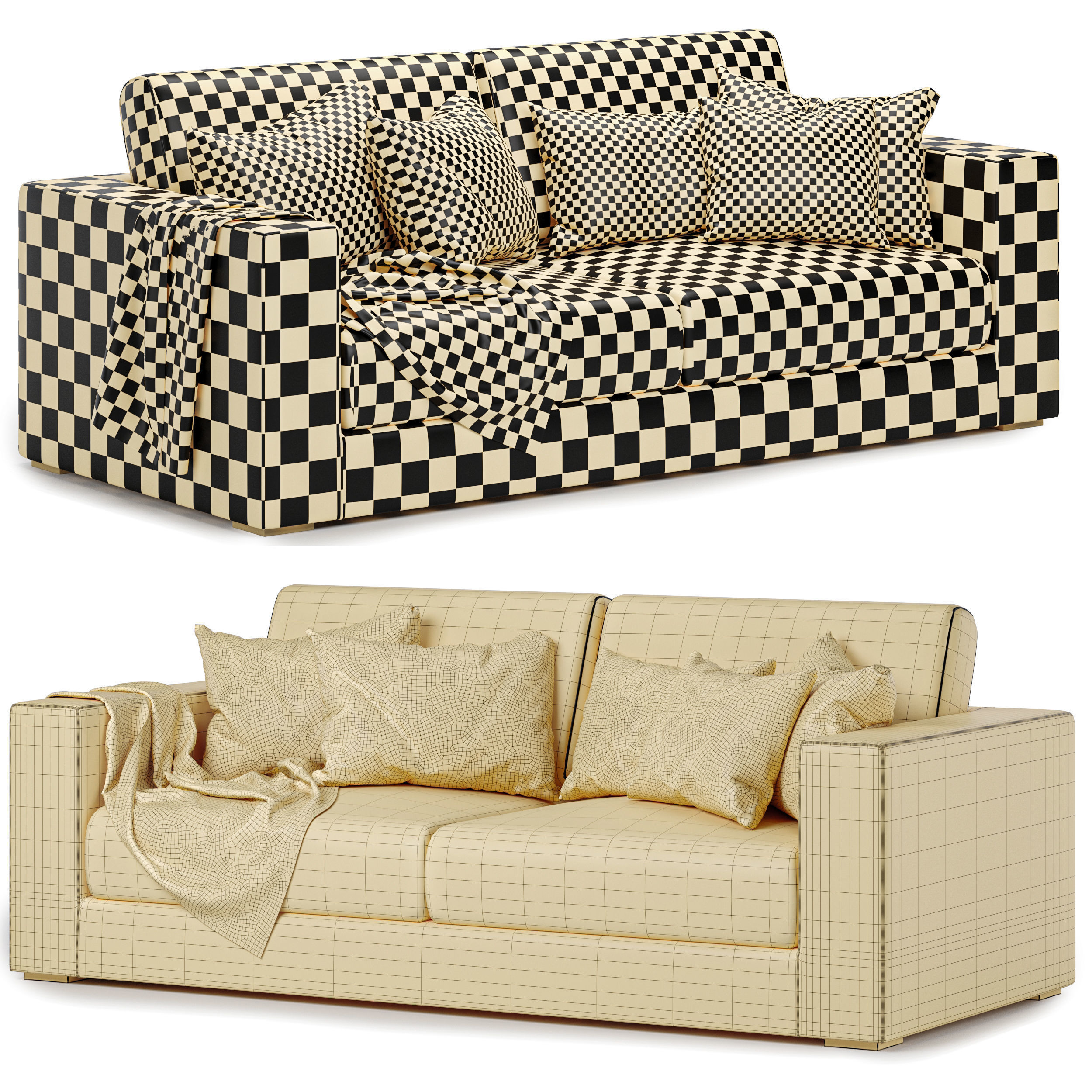 aspect fabric sofa 3D model_3