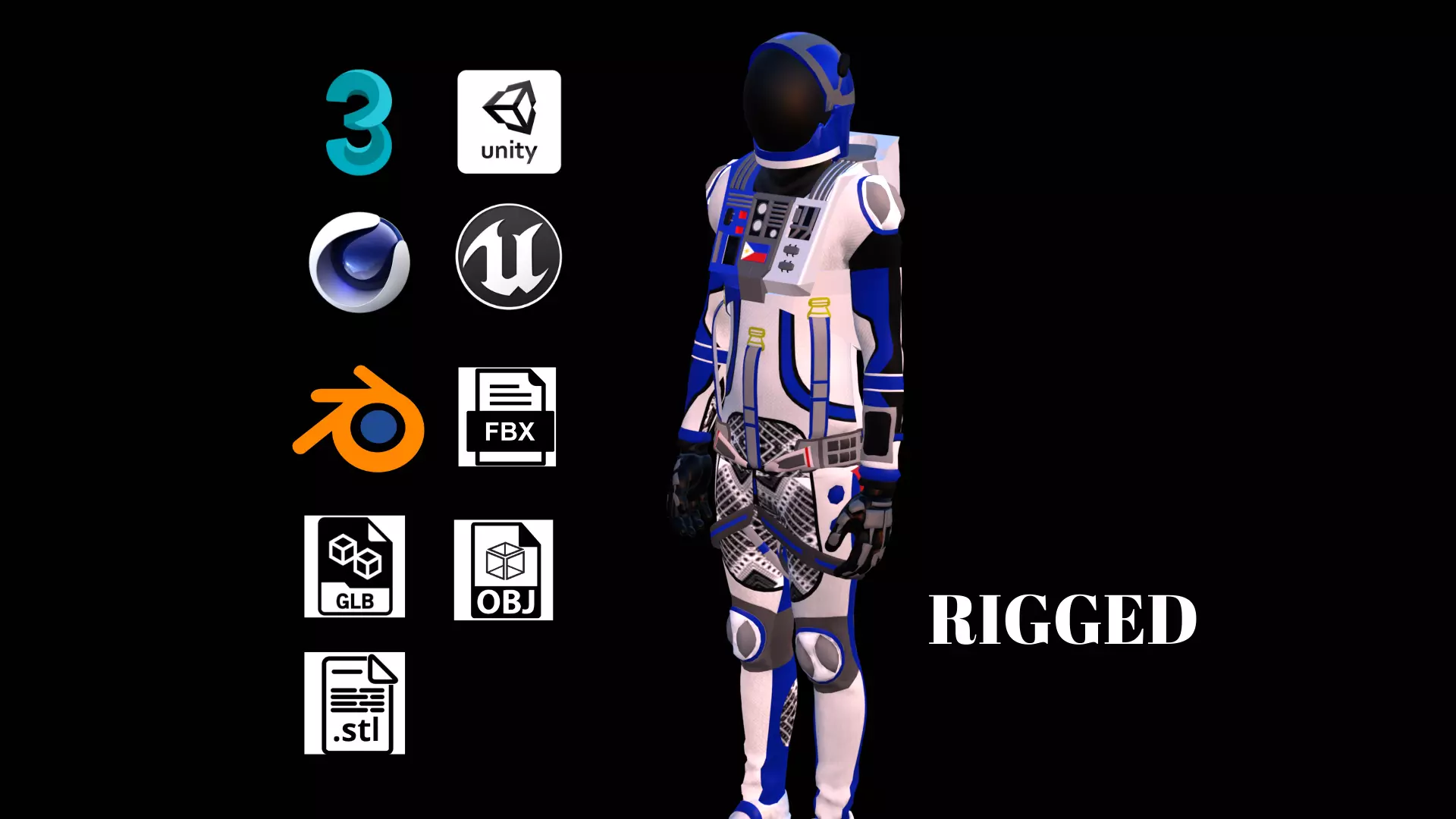 Astronaut Spacesuit Philippines 3D model