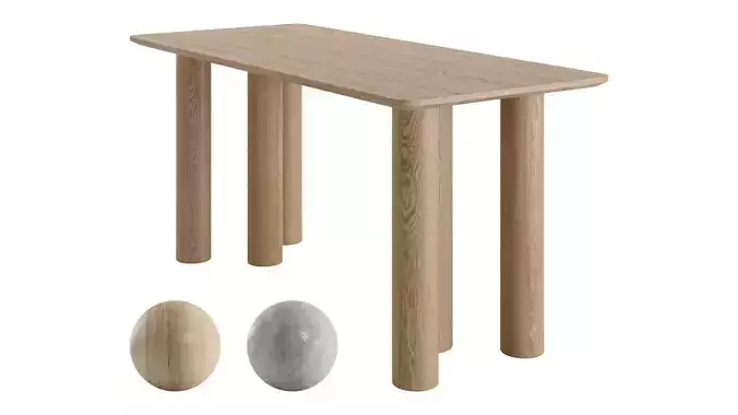 63 Farmhouse Wood Dining Table by Homary