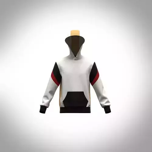 Mens Cut and Sew Hoodie Low-poly 3D model