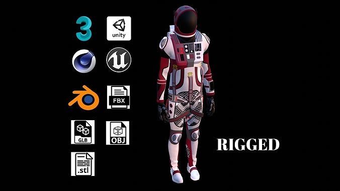 Astronaut Spacesuit Qatar 3D model