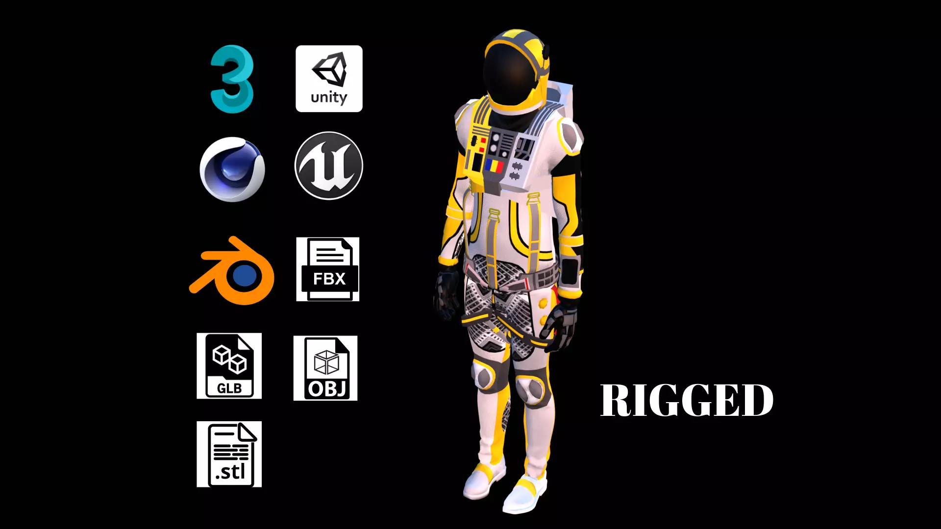 Astronaut Spacesuit Romania 3D model