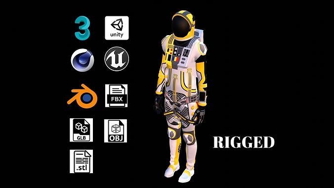 Astronaut Spacesuit Romania 3D model