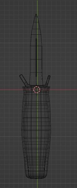 Low-Poly knife on wall Low-poly 3D model_3