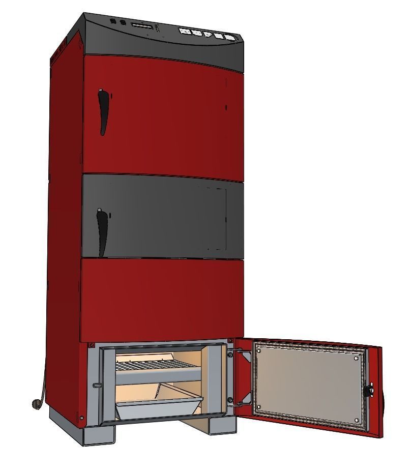 Solid fuel boiler 3D model_16