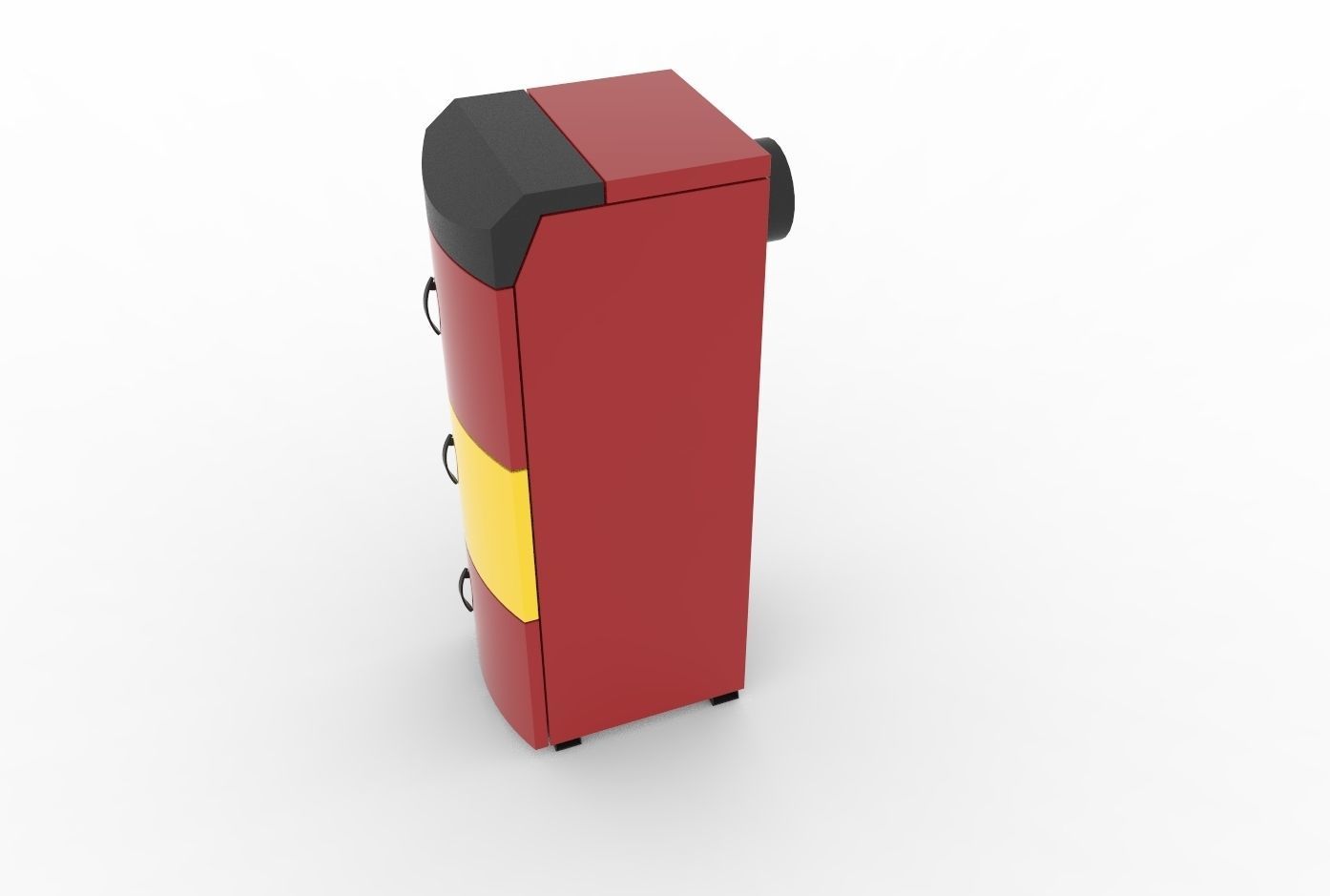 Solid fuel boiler 3D model_4