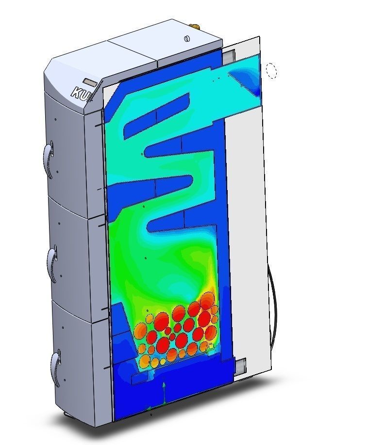 Solid fuel boiler 3D model_2
