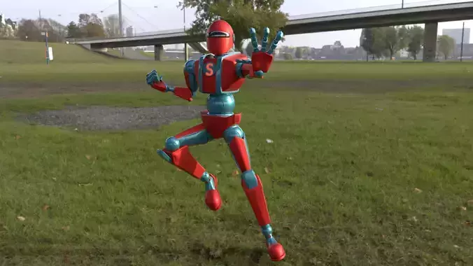 SIMPLE ROBOT CHARACTER RIGGED 