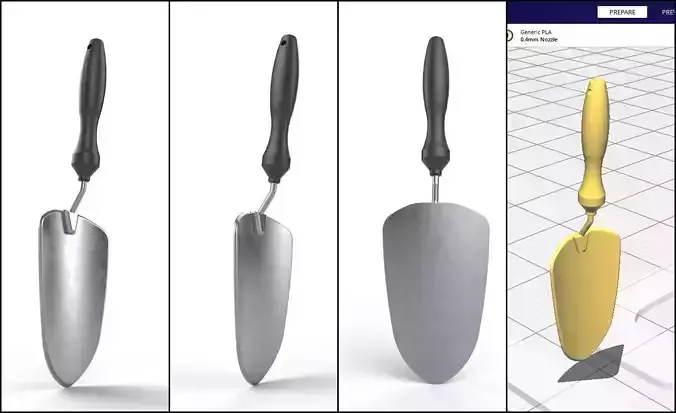 Garden Shovel 01 - with STL
