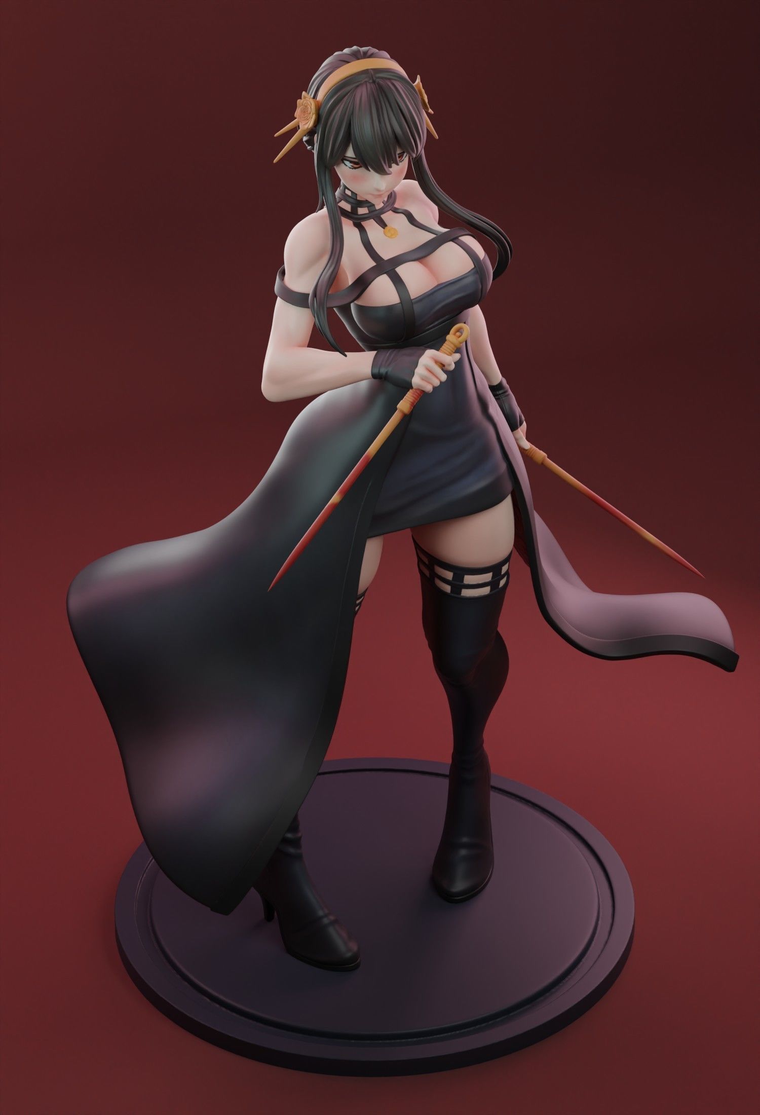 Famliy  Yor forger normal Nsfw version divide and full version 3D print model_3
