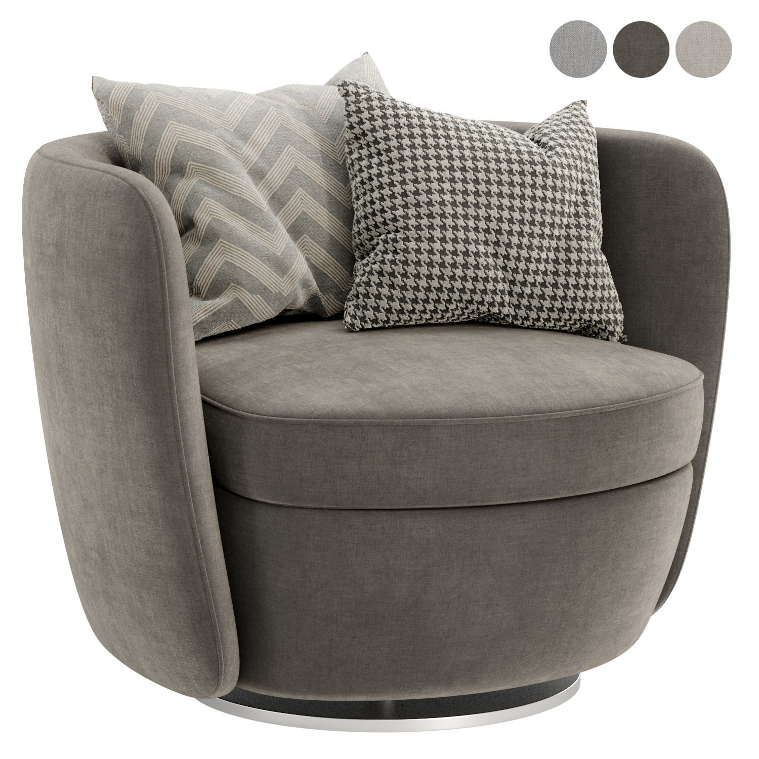 Bellagio swivel armchair 3D model_1